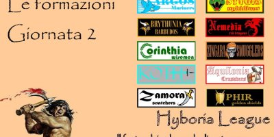 Le formazioni della seconda giornata