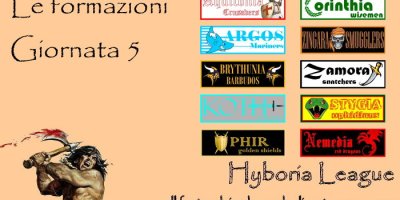 Le formazioni della quinta giornata