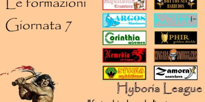 Le formazioni della settima giornata