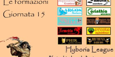 Le formazioni della quindicesima giornata