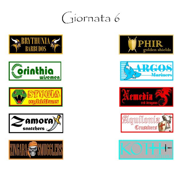 Le partite della prossima giornata