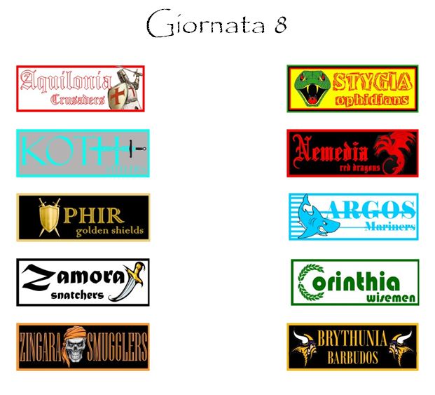 Le gare in programma per la prossima giornata