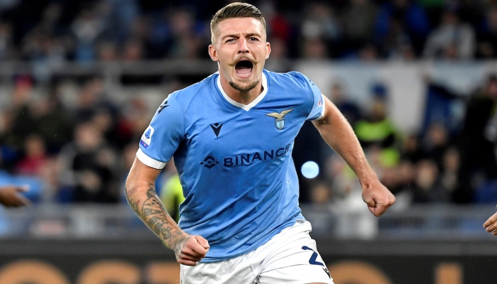 Milinkovic dopo il goal all'Inter