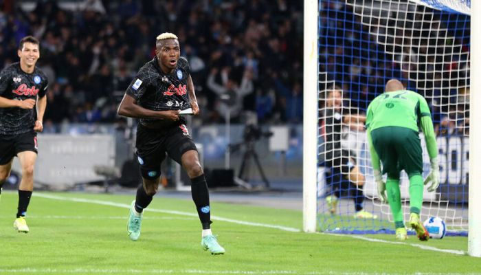 Osimhen dopo la rete vincente contro il Torino