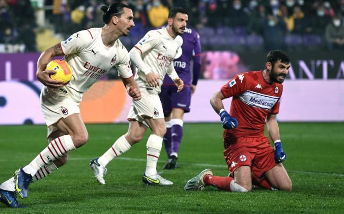 Ibrahimovic in rete contro la Fiorentina