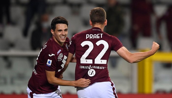 Praet esulta dopo la rete contro la Sampdoria