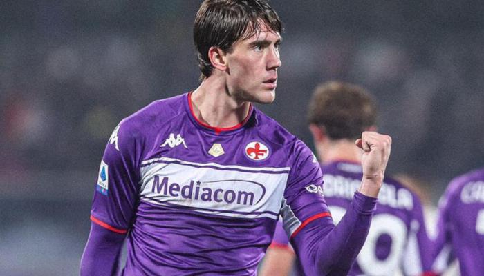 Vlahovic in rete contro la Sampdoria