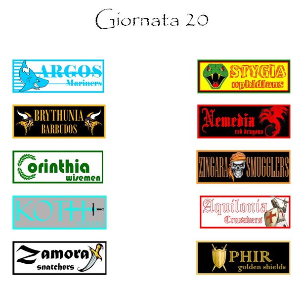 Le gare della prossima giornata