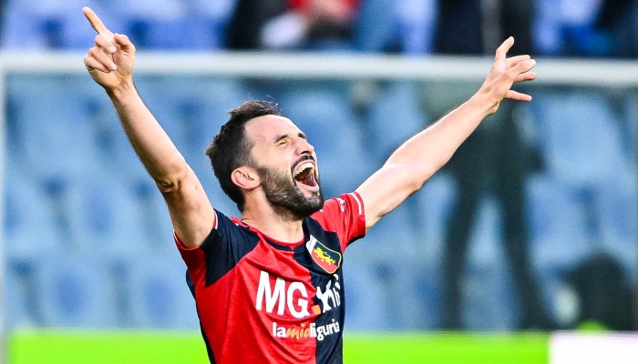 Zapata dopo la rete contro il Venezia