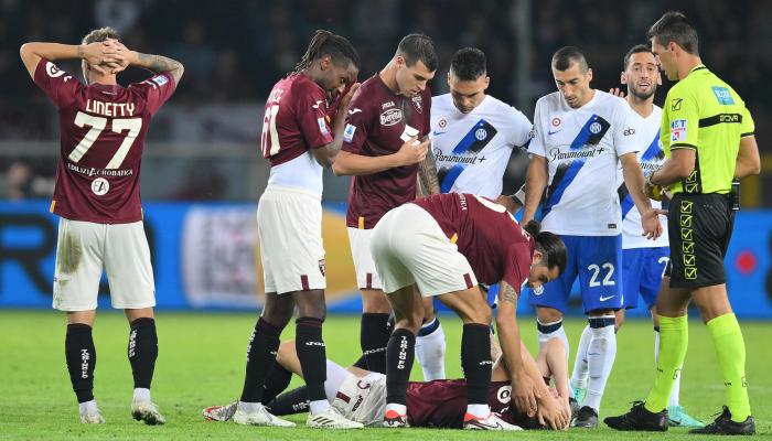 L'infortunio di Schuurs in Torino-Inter